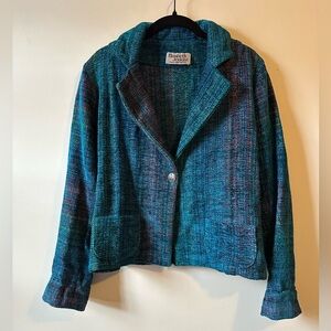 Elizabeth Jenkins Taos New Mexico Handmade Jacket Bohemian Lagenlook Cropped